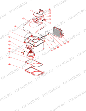 Схема №1 AES1951 с изображением Спираль для пылесоса Aeg 4055210407